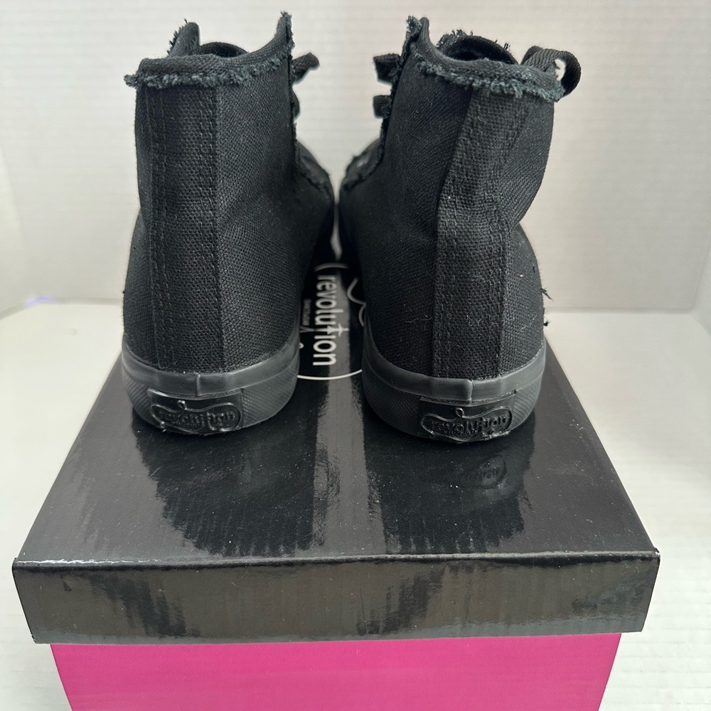 Revolution Kids Black Canvas Sneakers - Picture 5 of 8